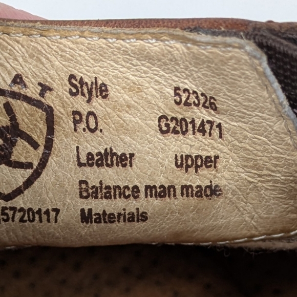 Ariat Brown Leather Slip On Loafers Clogs Comfort Western Women's Size 8 - Picture 8 of 9